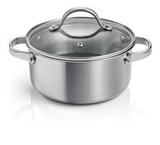 Nerūdijančio plieno troškinimo puodas TESCOMA STEELCRAFT, su dangčiu, 3 L, 20 cm