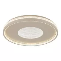 Lubinis LED šviestuvas GLOBO SHIRLEY, 40W, CCT2700-6500K, 5370lm, 3D, smėlio sp, ø50,5cm, su pultu