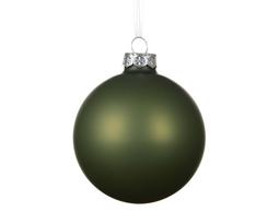 Stiklinis kalėdinis eglės žaisliukas BAUBLE MATT, rozmarino sp., 8 cm, 1 vnt