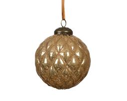 Kalėdinis eglės žaisliukas BAUBLE ANTIQUE, karamelės sp., 8 cm, 1 vnt