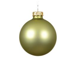 Stiklinis kalėdinis eglės žaisliukas BAUBLE MATT, pistacijų sp., 8 cm, 1 vnt