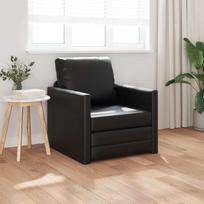 "2-in-1" grindų kėdė, sofa-lova su miegamąja funkcija, dirbtinė oda, nedidelė sofa-lova su miego funkcija mažam butui, svetainei, miegamajam, 74 x 77 x 81 cm, juoda