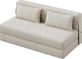 "4-in-1" sulankstoma sofa-lova ir fotelis-lova - išskleidžiama svečių lova, sulankstomų sėdynių rinkinys su pagalvėlėmis, raštuotas dieninis gultas svetainei, miegamajam, svečių kambariui