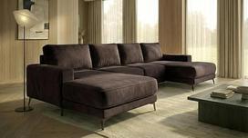 "A&J MöbelLand Living Landscape U formos su miego funkcija ir lovos dėže "Valtor" - modulinė kampinė sofa, sofa-lova su laikymo vieta