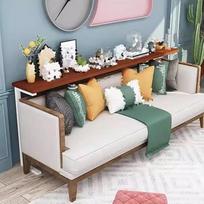 "Ablage hinter sofa Robuste Sofatische Schmal Lang 80 100 120 140 160 180 cm, Industrielle Konsolentische Für Wohnzimmer/ Schlafzimmer/ Küche, Dekoratives Heizkörperregal(Teak,100x15x80cm/39x6x31in)