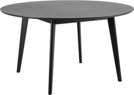 "AC Design Furniture Roxanne" apvalus valgomojo stalas 5 asmenims - skersmuo 140 cm, H 76 cm, juodo ąžuolo efekto virtuvės stalas