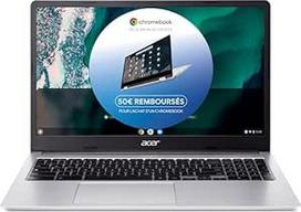 "Acer Chromebook 315 CB315-4HT-C5B3", nešiojamasis taktilinis 15,6 colių Full HD IPS, nešiojamasis kompiuteris ("Intel Celeron N4500", RAM 4 Go, 128 Go eMMC, UHD Graphics, "Chrome OS"), nešiojamasis kompiuteris, pilkos spalvos, klaviatūra AZERTY