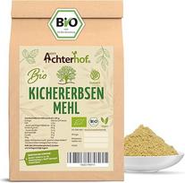 "Achterhof" ekologiški avinžirnių miltai, 500 g, skonio ir kvapo miltai, kviečių miltų alternatyva be glitimo, aukščiausios ekologiškos kokybės, šiek tiek riešutų skonio, idealiai tinka veganiškai virtuvei