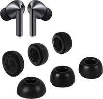 "Adhiper" 3 poros ausinių "Galaxy Buds3 Pro" (2024), S/M/L, 3 dydžiai, dvigubas flanšas Silikoniniai ausinių antgaliai, tinkantys "Samsung Galaxy Buds 3 Pro" (juodi)