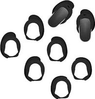 "Adhiper" triukšmą slopinantys pakaitiniai ausų kištukai, suderinami su "Bose QuietComfort Ultra" (2023), neslystantys silikoniniai sportiniai ausų kabliukai, S, M, L dydžio (juodi)