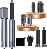 "Airbrush" plaukų stiliatorius "Pro Air Styler" 6 in 1 plaukų stiliatorius, 1000 W apvalus šepetys plaukų džiovintuvas, šilto oro šepetys, plaukų džiovintuvas, oro garbanojimo apvyniojimas, plaukų stiliatorius "Airstyler" plaukų modeliavimo prietaisai vis