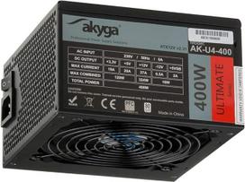 "Akyga U4 350 W 80 Plus Bronze" sertifikuotas 350 W maitinimo šaltinis, 120 mm tylus ventiliatorius, juodas