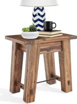 "Alaterre Furniture Durango" medžio masyvo šoninis stalas 68 cm sunkus pramoninis šoninis stalas su 100 svarų apkrova, skirtas svetainei, miegamajam ar namų biurui, natūralus grūdas
