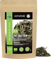 "Alpi Nature Pai Mu Tan" arbata, ekologiška, 200 g, džiovinti lapai, "Pai Mu Tan" baltoji arbata, natūralaus kofeino