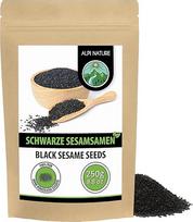 "Alpi Nature" juodųjų sezamų sėklos 250 g, Sezamas juodas, Sezamų sėklos juodos, Sezamų sėklos, Sezamų sėklos