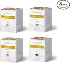 "Althaus" arbatos rinkinys, "Rooibos Vanilla Toffee", "Red Fruit Flash", "Darjeeling Summer Leaves", 4 x 15 piramidės formos maišelių aukščiausios kokybės arbatos, piramidės formos arbata (Rooibos Vanilla Toffee - 4 x 15 piramidės formos maišelių)