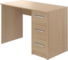 "Amazon" prekės ženklas - "Movian Idro" modernus rašomasis stalas, kompiuterio stalas su 3 stalčiais, 56 x 110 x 73,5, buko išvaizdos