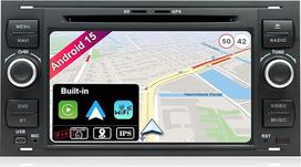 "Android 15" automobilinis radijas "Ford C-Max/Connect/Fiesta/Focus/Fusion/Galaxy/Kuga S-Max/Tranzit/Mondeo | Carplay Android Car 4G WiFi DAB Bluetooth DSP | atbulinės eigos kamera + MIC | 7 colių 2 DIN |
