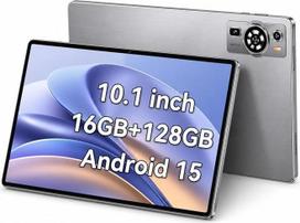 "Android 15" planšetinis kompiuteris 10,1 colio, 4G LTE planšetinis kompiuteris su klaviatūra, "WiFi 6", 8000 mAh baterija, "Bluetooth", USB-C, IPS ekranas mokymuisi, srautiniam siuntimui ir namų biurui (pilkas, 128, GB)