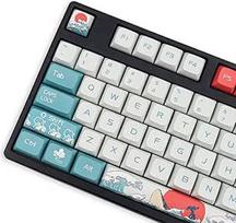 "Anime" klavišų dangteliai 108 PBT šilumos sublimacijos XDA profilio japonų koralų jūros klavišų dangtelis "Cherry Mx Gateron Kailh Switch" mechaninei klaviatūrai 61/64/84/87/104/108 išdėstymas