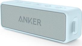 "Anker soundcore 2" nešiojamasis "Bluetooth" garsiakalbis su 12 W stereofoniniu garsu, "BassUp", IPX7 atsparumas vandeniui, 24 valandų atkūrimo laikas, belaidis stereofoninis suporavimas, garsiakalbis namams, lauke, kelionėms