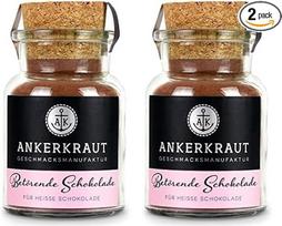 "Ankerkraut Captivating Chocolate", kakavos milteliai karštam šokoladui, 105 g kamštiniame inde (2 vnt.)