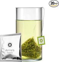"Anna's Teapot Sencha Green Tea Bags" - ekologiška japoniška žalioji arbata 20 piramidinių maišelių - biri ekologiška Sencha iš Japonijos arbatos maišeliuose - atskirai supakuota apsauginėje pakuotėje