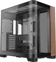 "Antec C8 Curve Wood", ventiliatorius neįtrauktas, medinė priekinė plokštė, itin plataus kampo vienas lenktas stiklas, dviejų kamerų išdėstymas, C tipo 360 mm radiatoriaus palaikymas, suderinama su RTX 40,