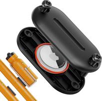 "Apple AirTag" dviračio laikiklis, vandeniui atsparus "Air Tags" dviračių slėptuvė, paslėptas po "Air Tag" butelio laikikliu, "Anti-Theft AirTags" dviračio laikiklis dviračiui ir "eBike