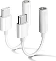 "Apple MFi" sertifikuotas 2 vnt. USB C ir 3,5 mm ausinių lizdo adapteris "iPhone 15/15 Pro/Pro Max/Plus", C tipo pagalbinis kabelis "iPad", "Galaxy S23/S23/S22/S21Ultra", "MacBook", "Note