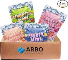 "ArBo-Living Sweets" - "Frosty Bites Mix" 4 veislės | Liofilizuoti saldainiai maišelyje | Liofilizuoti saldainiai - guminukai su persikais, pūkeliais, uogomis ir arbūzu - traškūs ir vaisiniai užkandžiai su intensyviomis tendencijomis