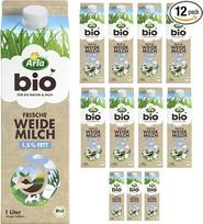 "Arla" šviežias ganyklų pienas 1,5% karvės pienas 1000 ml x 12 vnt.