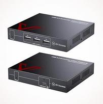 "AV Access" USB 3.0 ilgintuvas per Ethernet Cat6a/7 100M/330FT, 4 USB 3.2 prievadai 5Gb/s ilgam atstumui išplėsti, USB-C įvestis, "Plug & Play", be tvarkyklės, palaiko visas operacines sistemas, HDbaseT PoC