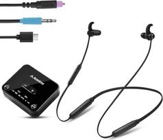 "Avantree HT4186-Q" belaidės kaklo ausinės televizoriui, kompiuteriui su "Bluetooth" siųstuvu (optinis, AUX) "Plug & Play", be vėlavimo, idealiai tinka senjorams