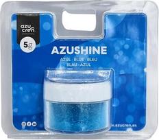 "Azucren", valgomieji blizgučiai, mėlyni AZUSHINE torto papuošalai, blizgučiai gėrimams, idealiai tinka tortams, fondanui, sviestiniam kremui ir gėrimams puošti, 5 gramai
