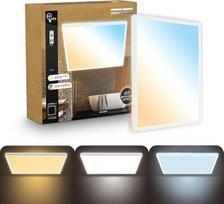 "B.K.Licht" - LED lubinis šviestuvas, plokščias, reguliuojamo apšvietimo, netiesioginė šviesa, CCT nuo šiltos baltos iki baltos dienos šviesos, IP44, skydas, lubinis šviestuvas, vaikų kambario, svetainės, vonios kambario šviestuvas, 42 x 42 x 3 cm, baltas