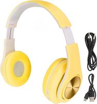 "B39 Headset" belaidės 5.0 "Bluetooth" ausinės, slopinančios triukšmą, sulankstomos ausinės per ausis su spalvota šviesa, skirtos telefonams, nešiojamiesiems kompiuteriams (geltonos spalvos)
