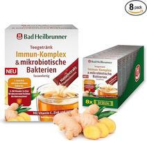 "Bad Heilbrunner" ekologiškas imuninis kompleksas ir mikrobiotikų bakterijos - arbatos lazdelės - raminantis arbatos gėrimas su žolelėmis ir imbiero ekstraktu - šiek tiek aštraus aromato (8 x 10 arbatos lazdelių)