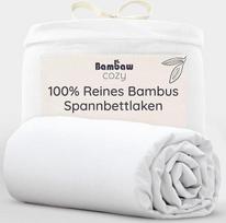 "Bambaw" bambuko patalynės užvalkalas | European King Fitted Sheet | Temperature control | Hypoallergenic Sheet | Breathable Fabric | White - 160x200