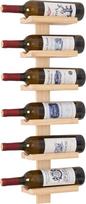 "Bar Amigos" 6 butelių vyno stovas Sieninis vertikalus vyno laikiklis Iš pušies medienos masyvo 75 × 19 × 11,5 cm Rustic Space Saving Wine Storage for Kitchen, Dining Room or Home Bar