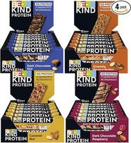 "BE-Kind" baltyminių batonėlių mišinys, 4 rūšys, 48 batonėliai, 2400 g, baltyminis batonėlis, šokoladinis batonėlis, riešutų batonėlis, vaisių batonėlis, be glitimo