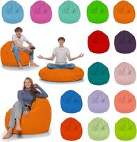 "Bean Bag", "2-in-1" grindų pagalvėlė suaugusiesiems ir vaikams, skirta žaidimams arba poilsiui, atspari vandeniui, skirta naudoti patalpose ir lauke, su EPS karoliukais, spalva: Oranžinė, dydis: Skersmuo 110 cm.