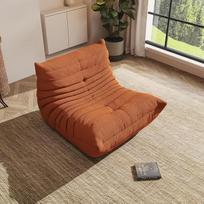 "Bean Bag", židinio kėdė suaugusiesiems su atminties putų užpildu, didelė akcentinė sofa, poilsio grindų sofa, skirta žaisti, skaityti, atsipalaiduoti, nereikia surinkti (oranžinė)