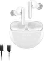"Belkin SoundForm Rhythm True Wireless In-Ear" ausinės su mikrofonu, greitas įkrovimas per USB-C, 28 valandų baterija, IPX5 atsparumas vandeniui - "Bluetooth" ausinės "iPhone", "iPad", "Galaxy", "Pixel" ir kt. - Balta