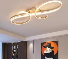 "Bellastein" LED dizaino lubų šviestuvas Modernus gyvenamojo kambario pakabinamas šviestuvas Dimmable valgomojo kambario pakabinamas šviestuvas Metalinis chromo lubų šviestuvas valgomajam miegamajam gyvenamajam kambariui (auksinis, L 80 cm)