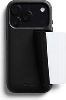 "Bellroy" telefono dėklas - 3 kortelės "iPhone 17 Pro" (odinis "iPhone" dėklas, telefono piniginė) - juodas