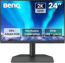 "BenQ" SW242Q 24-Zoll 2K 16:10 monitorius darbui su "MacBook/Windows", suderinamas, 99 % Adobe RGB, 98 % P3, aparatūros kalibravimas, 90 W USB-C, TÜV Anti-Reflexionszertifikat, 16 bitų 3D LUT, HDR10