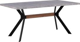 "Benson" valgomojo stalas "Concrete Look" / juodas 160 x 90 cm MDF stalviršis