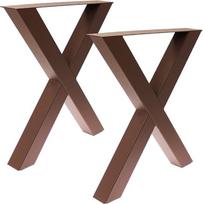 "Bentatec" 2 x stalo rėmo rinkinys "Patina Look X" - 8080 Stalo kojos Stalo bėgeliai Valgomojo stalas