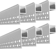 "Besseto" gipso kartono LED profilis 6 pakuotės 3,3 pėdos/1 metras Apdailos kraštas gipso kartono LED juostelės aliuminio profilis, įleidžiamas aliuminio LED plytelių profilis sienoms ir luboms be apdailos